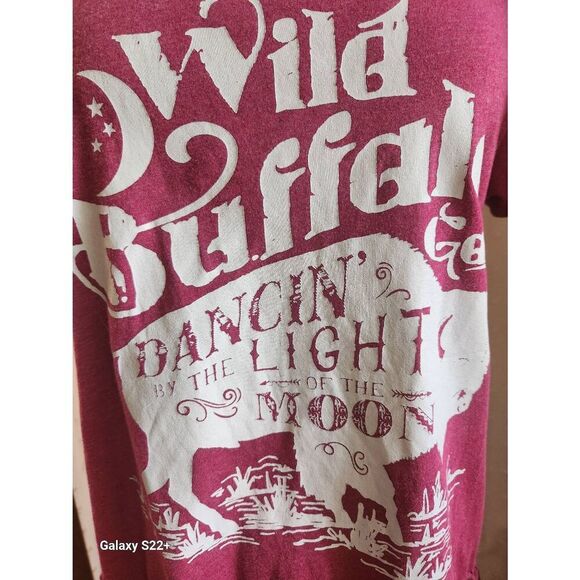 F98 Cruel Western tee w fringe, "Wild Buffalo Gals, Dancing by the Light of the - Picture 3 of 10